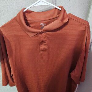 Marc Edwards Orange Polyester Polo XL Mens